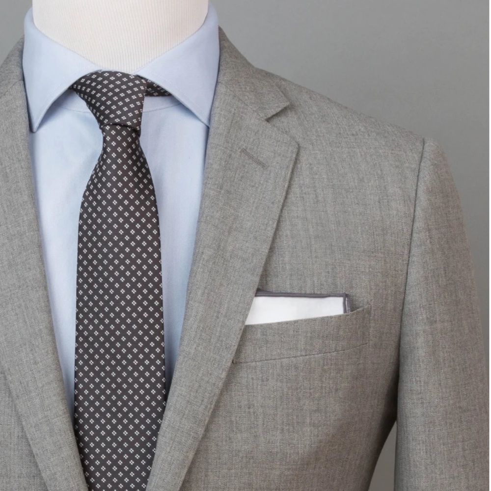 Brunello Cucinelli Classic White Formal Pocket Square 100% Cotton Luxury